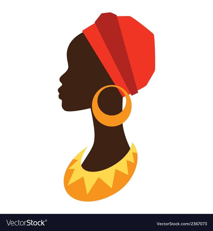 Африканка трафарет