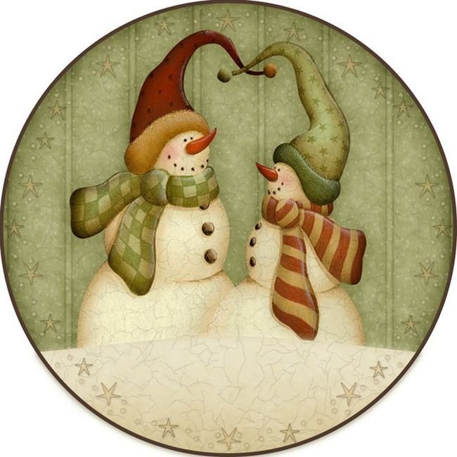 Новогодние карты для декупажа