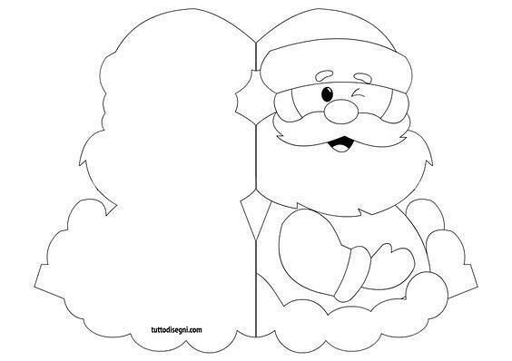 Заготовка для новогодней открытки для детей