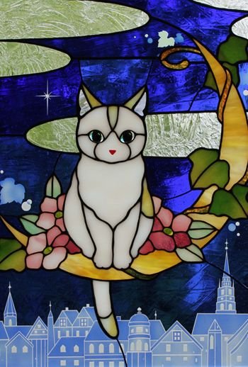 Витраж кот