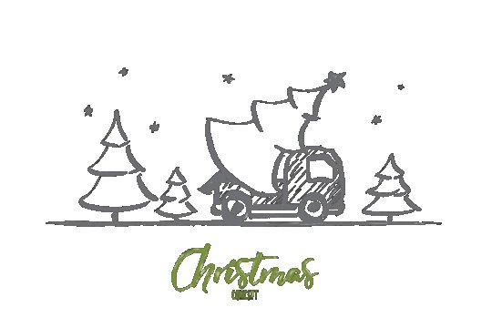 Грузовик с елкой раскраска