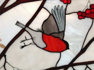 Витраж Снегири