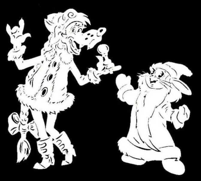 Украшения на окна сказочные герои