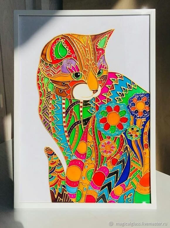 Витраж кошка