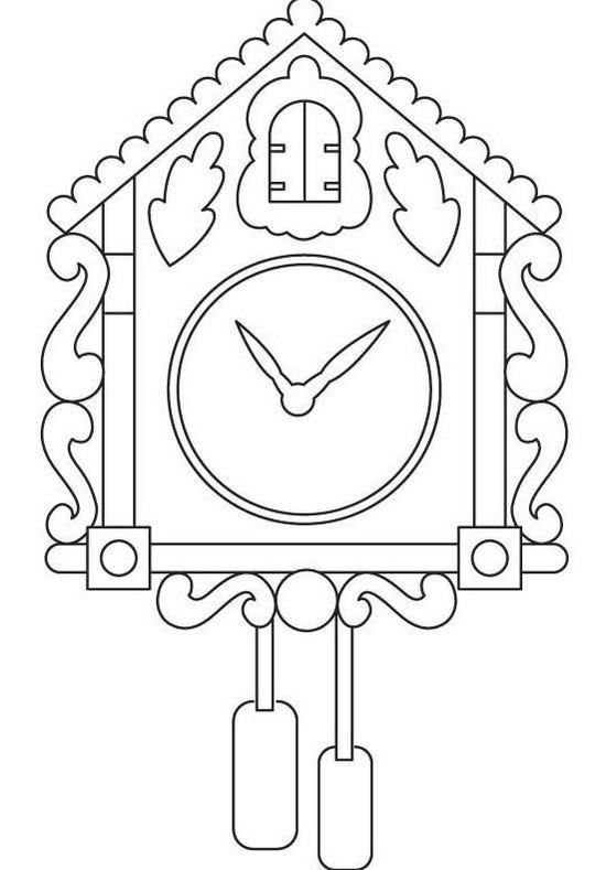 Часы раскраска