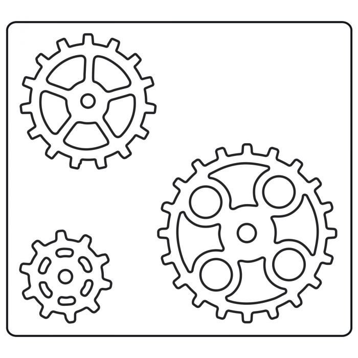Трафарет шестерни