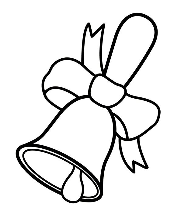 Раскраска колокольчик школьный