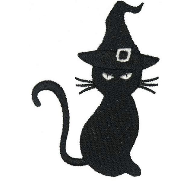 Черный кот трафарет