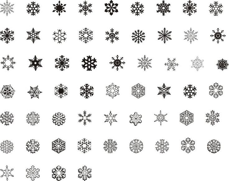 Снежинки для распечатывания
