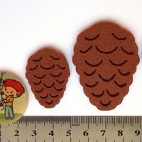 Шишки из фетра