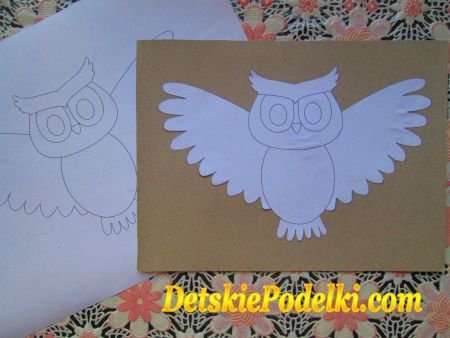 Аппликация Совушка