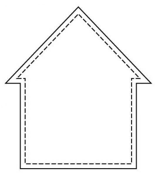 Трафарет домика для вырезания