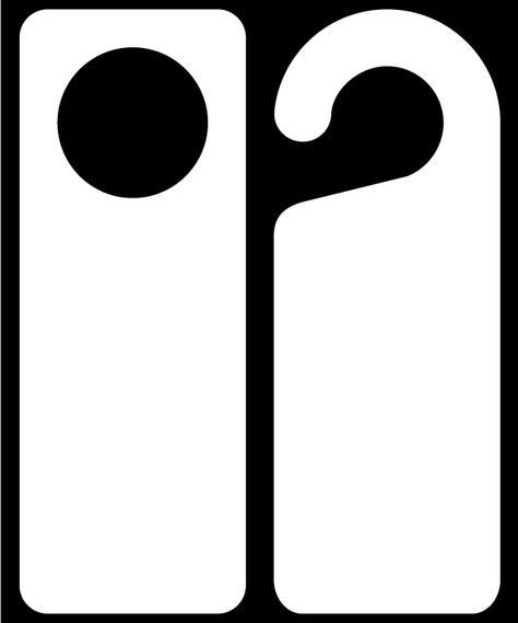 Табличка на ручку двери трафарет