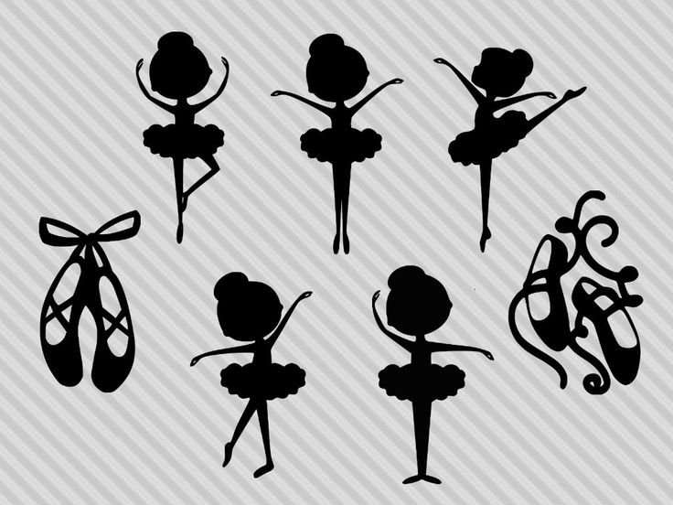 Силуэт девочки балерины