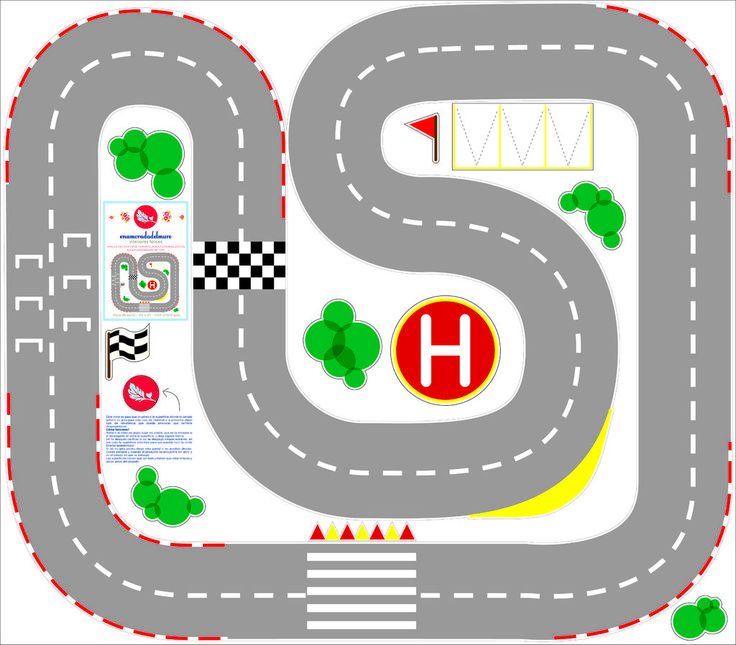 Трасса печать для машинок