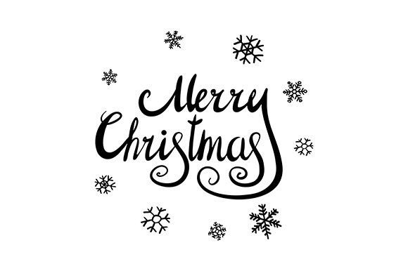 Красивая надпись Merry Christmas