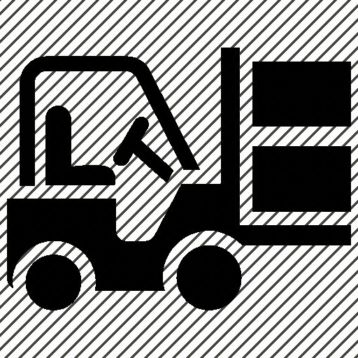 Вилочный погрузчик вектор