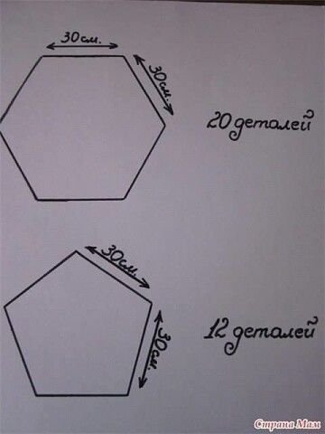 Шестигранник для футбольного мяча