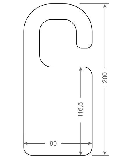 Табличка на ручку двери трафарет