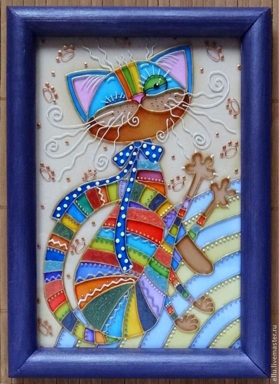 Роспись по стеклу витраж