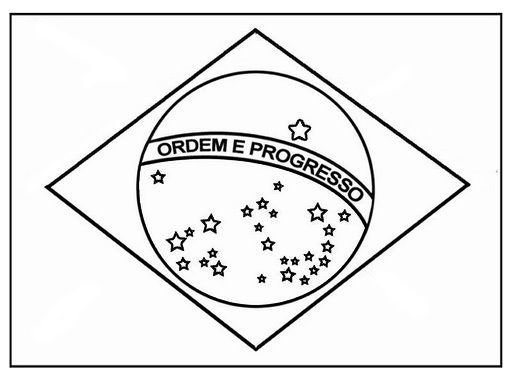 Флаг Бразилии раскраска