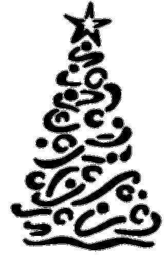 Трафарет "елка"