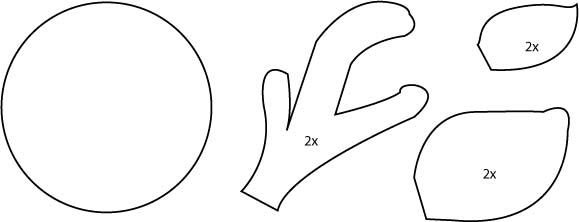 Уши трафарет