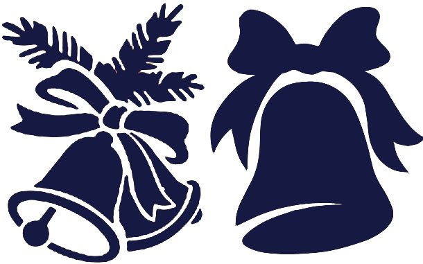 Трафарет колокольчика для вырезания