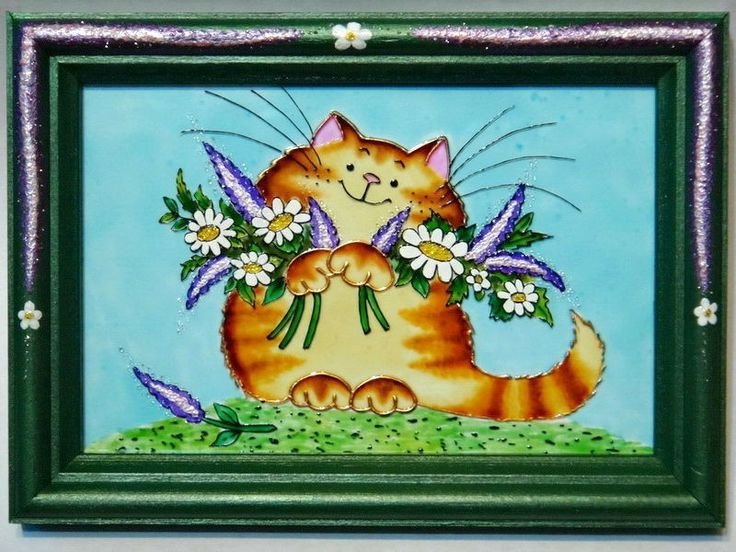 Витраж кошка