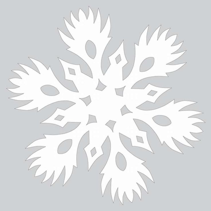 Снежинки белые для вырезания