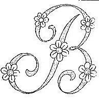 Вышивка гладью буквы