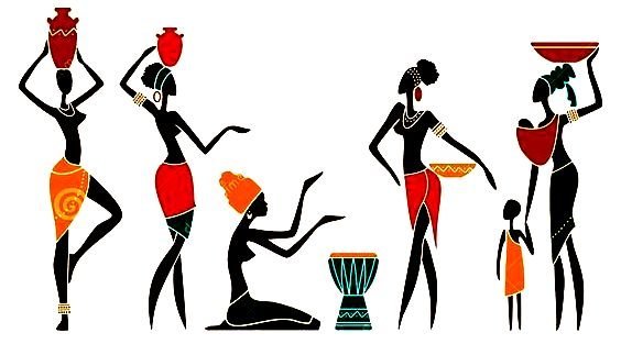 Силуэт африканской девушки