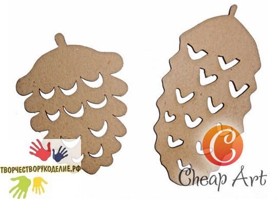 Шишка трафарет