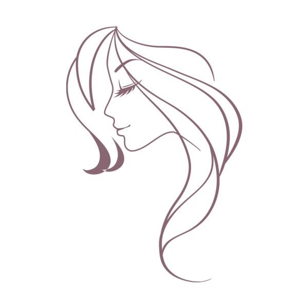 Силуэт лица девушки в профиль