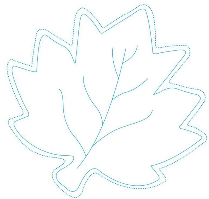 Трафарет листьев для вырезания