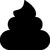 Какашка черно белая