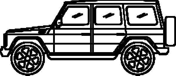 Мерседес джип вид сбоку