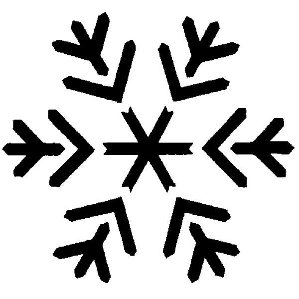 Трафарет снежинки для шоколада