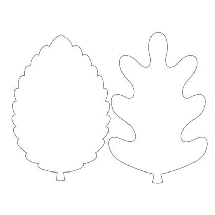 Листики из фетра шаблон