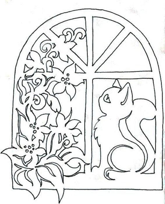 Картины на окна из бумаги