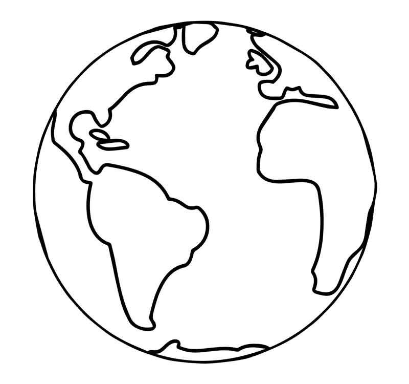 Планета земля раскраска для детей