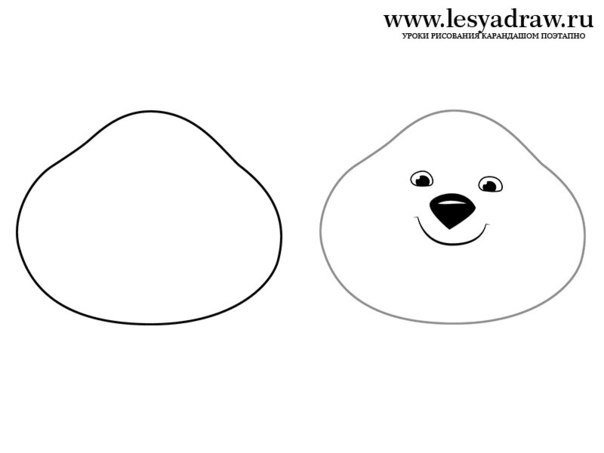 Мордочка ежика шаблон