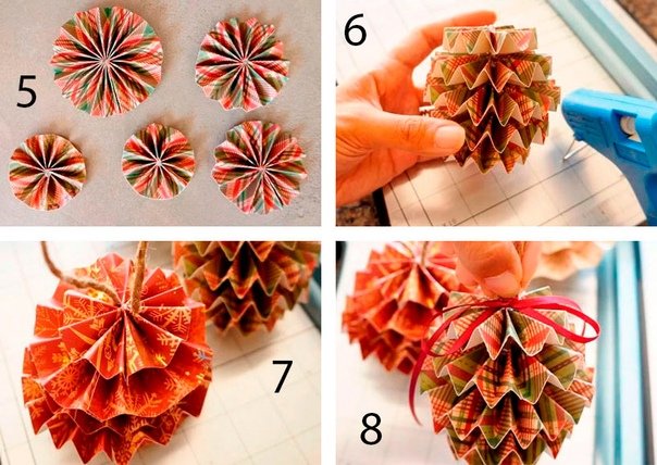 Шишка из бумаги своими руками