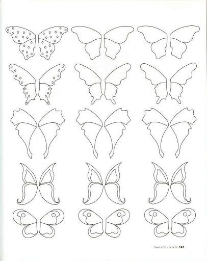 Трафарет бабочки для торта