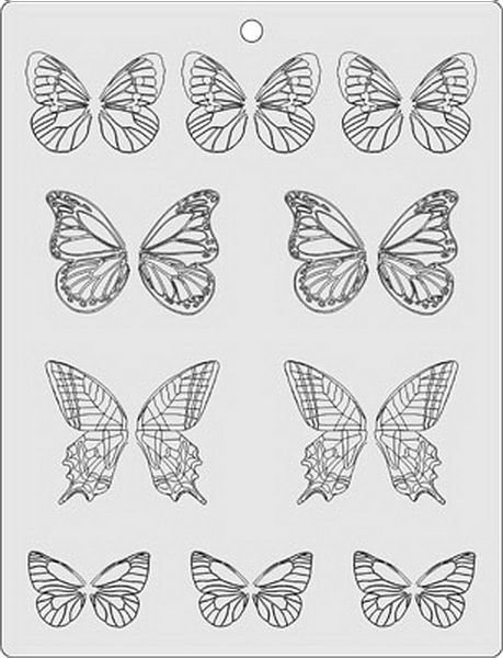 Трафарет бабочки для торта из шоколада