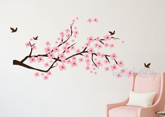 Сакура на стене