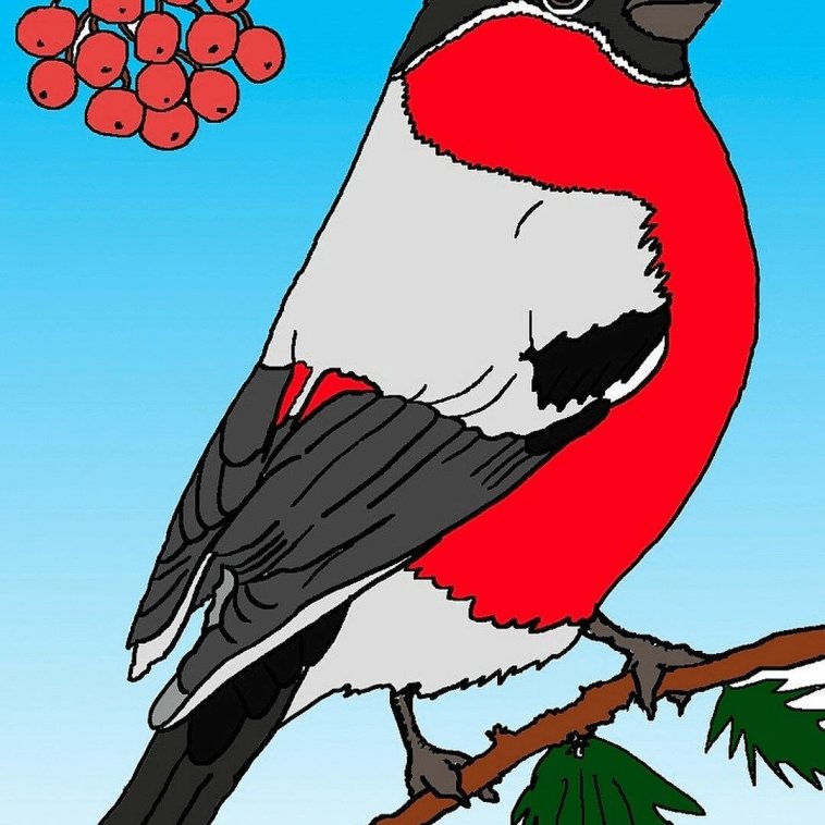 снегирь витраж