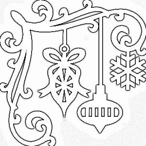 Трафареты на окна новогодние угловые