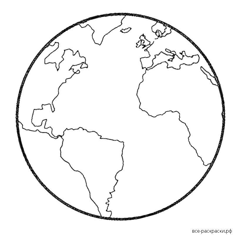 Планета земля раскраска для детей