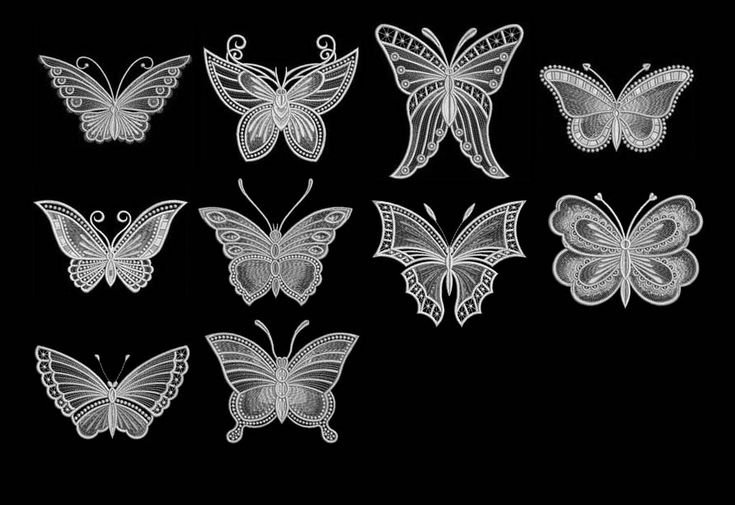Трафарет бабочки для айсинга